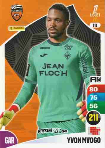 Sticker Yvon Mvogo - Ligue 1 2025-2026. Adrenalyn XL
 n. 111 - Panini