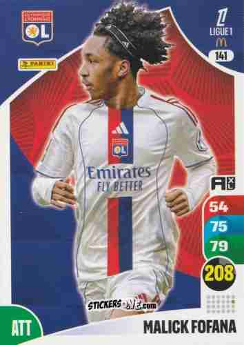 Figurina Malick Fofana - Ligue 1 2025-2026. Adrenalyn XL
 n. 141 - Panini