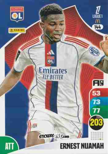 Sticker Ernest Nuamah - Ligue 1 2025-2026. Adrenalyn XL
 n. 144 - Panini