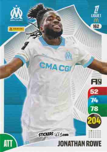 Sticker Jonathan Rowe - Ligue 1 2025-2026. Adrenalyn XL
 n. 162 - Panini
