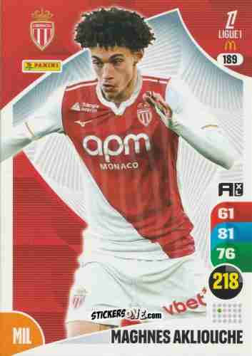 Cromo Maghnes Akliouche - Ligue 1 2025-2026. Adrenalyn XL
 n. 189 - Panini