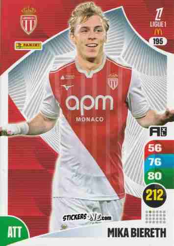Sticker Mika Biereth - Ligue 1 2025-2026. Adrenalyn XL
 n. 195 - Panini