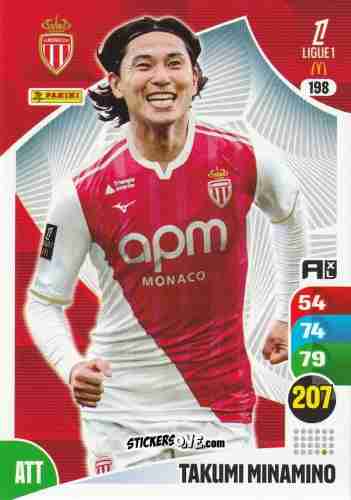 Sticker Takumi Minamino - Ligue 1 2025-2026. Adrenalyn XL
 n. 198 - Panini