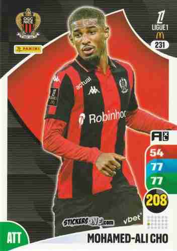 Figurina Mohamed-Ali Cho - Ligue 1 2025-2026. Adrenalyn XL
 n. 231 - Panini