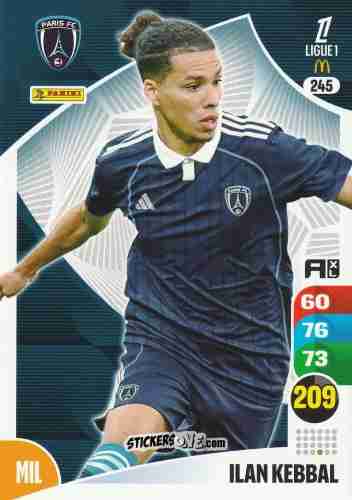 Sticker Ilan Kebbal - Ligue 1 2025-2026. Adrenalyn XL
 n. 245 - Panini
