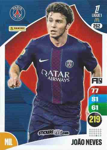 Sticker João Neves - Ligue 1 2025-2026. Adrenalyn XL
 n. 262 - Panini