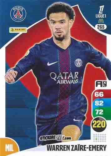 Cromo Warren Zaïre-Emery - Ligue 1 2025-2026. Adrenalyn XL
 n. 265 - Panini