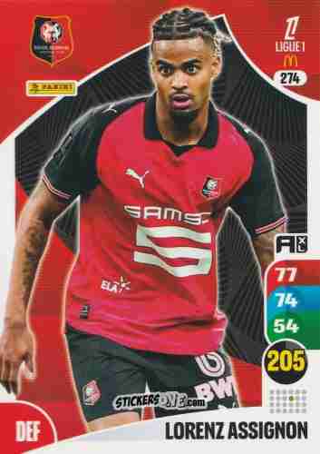 Sticker Lorenz Assignon - Ligue 1 2025-2026. Adrenalyn XL
 n. 274 - Panini