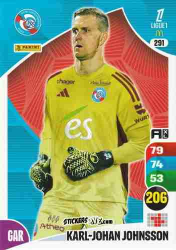 Sticker Karl-Johan Johnsson - Ligue 1 2025-2026. Adrenalyn XL
 n. 291 - Panini