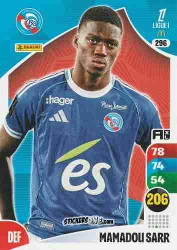 Figurina Mamadou Sarr - Ligue 1 2025-2026. Adrenalyn XL
 n. 296 - Panini