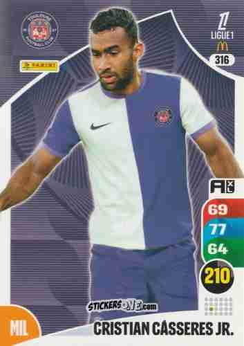 Sticker Cristian Cásseres Jr. - Ligue 1 2025-2026. Adrenalyn XL
 n. 316 - Panini