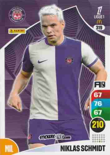 Sticker Niklas Schmidt - Ligue 1 2025-2026. Adrenalyn XL
 n. 319 - Panini