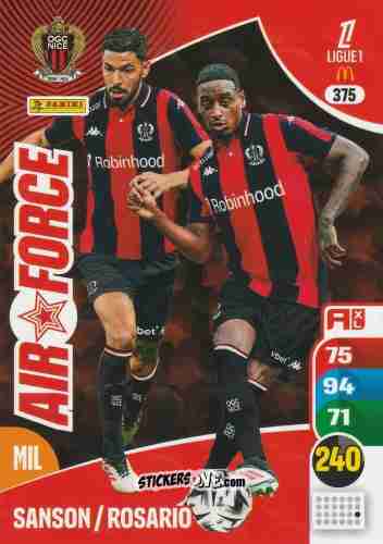 Figurina Pablo Rosario / Morgan Sanson - Ligue 1 2025-2026. Adrenalyn XL
 n. 375 - Panini