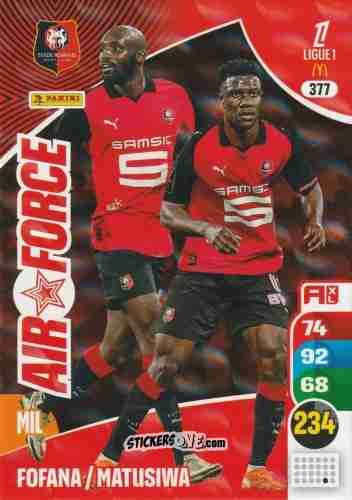 Sticker Seko Fofana / Azor Matusiwa - Ligue 1 2025-2026. Adrenalyn XL
 n. 377 - Panini
