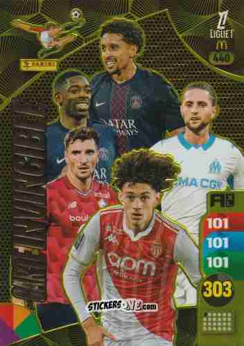 Sticker Marquinhos / Rabiot /dembele / Akliouche - Ligue 1 2025-2026. Adrenalyn XL
 n. 440 - Panini