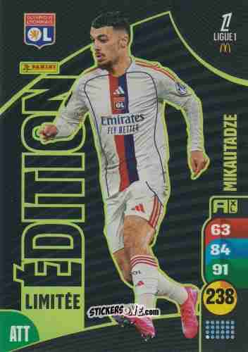 Sticker George Mikautadze - Ligue 1 2025-2026. Adrenalyn XL
 n. LE4 - Panini