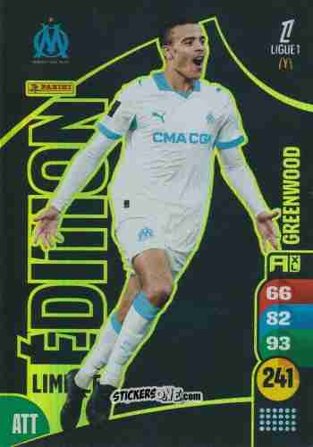 Cromo Mason Greenwood - Ligue 1 2025-2026. Adrenalyn XL
 n. LE8 - Panini