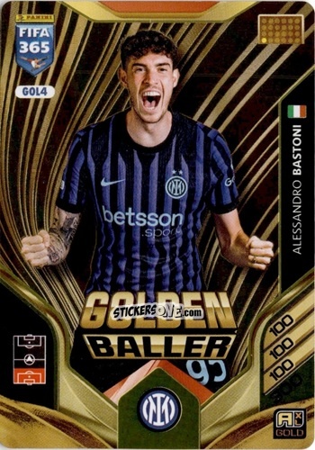 Sticker Alessandro Bastoni - Fifa 365: 2025-2026. Adrenalyn Xl n. GOL4 - Panini
