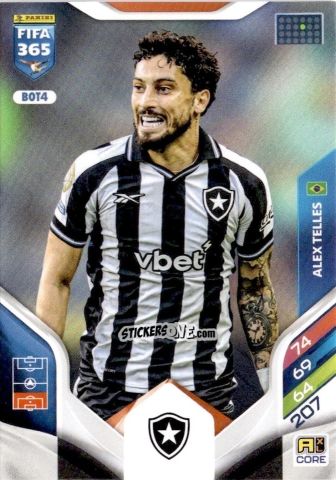 Figurina Alex Telles - Fifa 365: 2025-2026. Adrenalyn Xl n. BOT4 - Panini