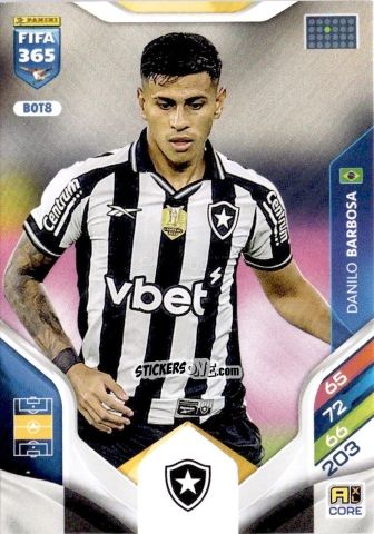 Figurina Danilo Barbosa - Fifa 365: 2025-2026. Adrenalyn Xl n. BOT8 - Panini
