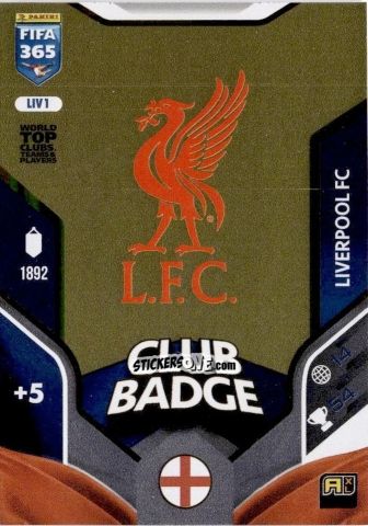 Cromo Club Badge - Fifa 365: 2025-2026. Adrenalyn Xl n. LIV1 - Panini