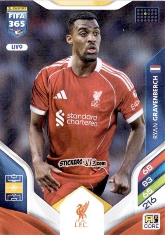 Sticker Ryan Gravenberch - Fifa 365: 2025-2026. Adrenalyn Xl n. LIV9 - Panini