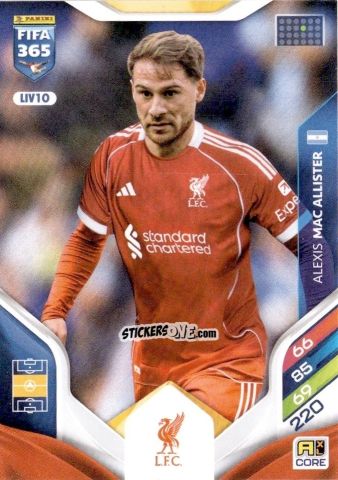 Figurina Alexis Mac Allister - Fifa 365: 2025-2026. Adrenalyn Xl n. LIV10 - Panini