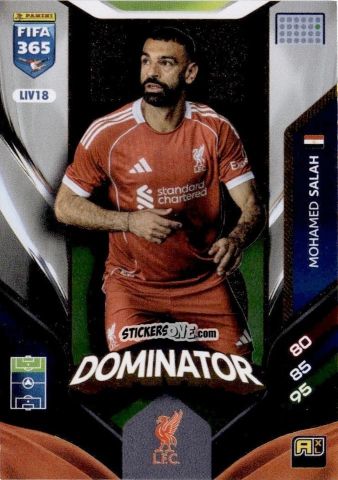 Sticker Mohamed Salah - Fifa 365: 2025-2026. Adrenalyn Xl n. LIV18 - Panini