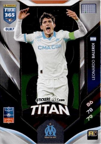 Cromo Leonardo Balerdi - Fifa 365: 2025-2026. Adrenalyn Xl n. OLM7 - Panini
