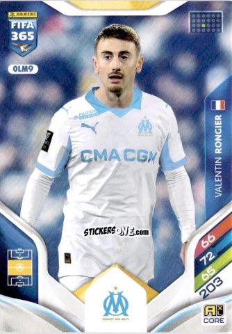 Cromo Valentin Rongier - Fifa 365: 2025-2026. Adrenalyn Xl n. OLM9 - Panini