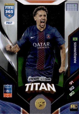 Sticker Marquinhos - Fifa 365: 2025-2026. Adrenalyn Xl n. PAS7 - Panini
