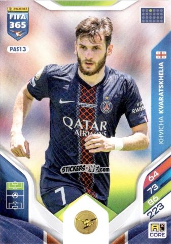 Figurina Khvicha Kvaratskhelia - Fifa 365: 2025-2026. Adrenalyn Xl n. PAS13 - Panini