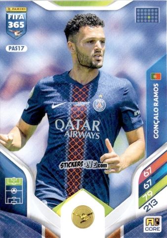 Cromo Gonçalo Ramos - Fifa 365: 2025-2026. Adrenalyn Xl n. PAS17 - Panini