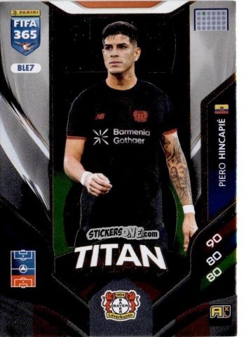 Cromo Piero Hincapié - Fifa 365: 2025-2026. Adrenalyn Xl n. BLE7 - Panini