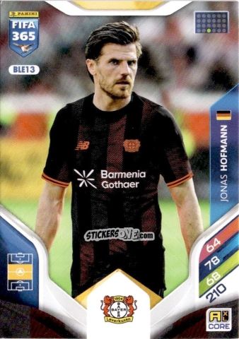 Figurina Jonas Hofmann - Fifa 365: 2025-2026. Adrenalyn Xl n. BLE13 - Panini