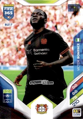 Figurina Victor Boniface - Fifa 365: 2025-2026. Adrenalyn Xl n. BLE17 - Panini