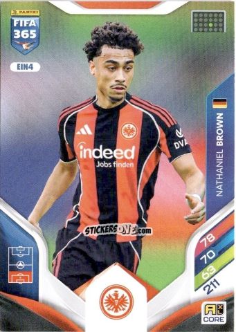 Sticker Nathaniel Brown - Fifa 365: 2025-2026. Adrenalyn Xl n. EIN4 - Panini