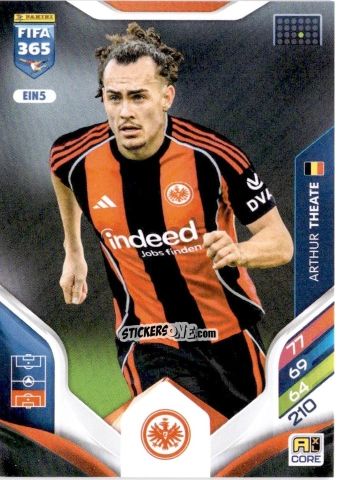 Figurina Arthur Theate - Fifa 365: 2025-2026. Adrenalyn Xl n. EIN5 - Panini