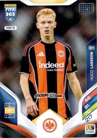 Cromo Hugo Larsson - Fifa 365: 2025-2026. Adrenalyn Xl n. EIN10 - Panini