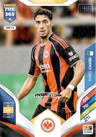 Cromo Farès Chaïbi - Fifa 365: 2025-2026. Adrenalyn Xl n. EIN13 - Panini