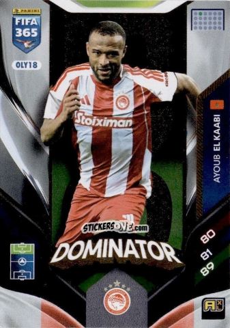 Cromo Ayoub El Kaabi - Fifa 365: 2025-2026. Adrenalyn Xl n. OLY18 - Panini
