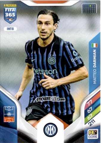 Cromo Matteo Darmian - Fifa 365: 2025-2026. Adrenalyn Xl n. INT8 - Panini