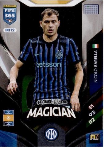 Cromo Nicolò Barella - Fifa 365: 2025-2026. Adrenalyn Xl n. INT12 - Panini