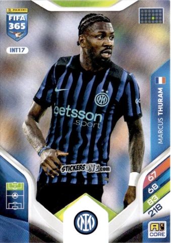 Figurina Marcus Thuram - Fifa 365: 2025-2026. Adrenalyn Xl n. INT17 - Panini