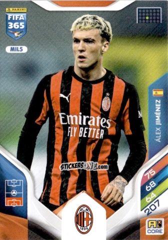 Sticker Álex Jiménez - Fifa 365: 2025-2026. Adrenalyn Xl n. MIL5 - Panini