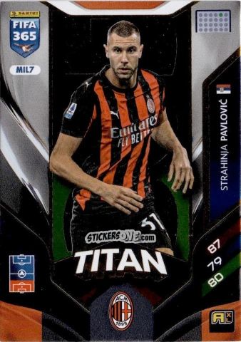 Sticker Strahinja Pavlovic - Fifa 365: 2025-2026. Adrenalyn Xl n. MIL7 - Panini