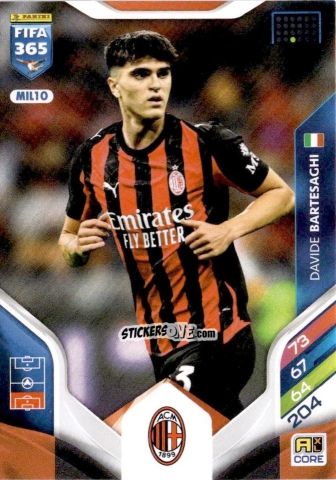 Cromo Davide Bartesaghi - Fifa 365: 2025-2026. Adrenalyn Xl n. MIL10 - Panini