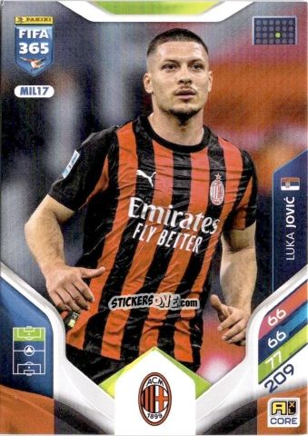 Cromo Luka Jović - Fifa 365: 2025-2026. Adrenalyn Xl n. MIL17 - Panini