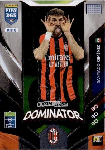 Figurina Santiago Giménez - Fifa 365: 2025-2026. Adrenalyn Xl n. MIL18 - Panini