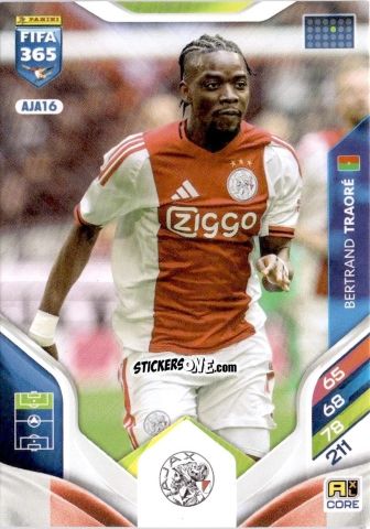 Figurina Bertrand Traoré - Fifa 365: 2025-2026. Adrenalyn Xl n. AJA16 - Panini